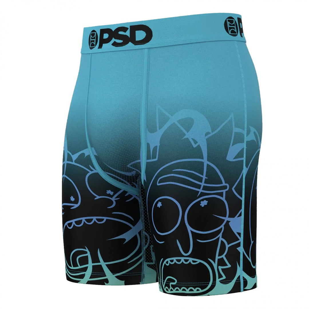 Rick and Morty Aqua PSD Boxer Briefs Image 1