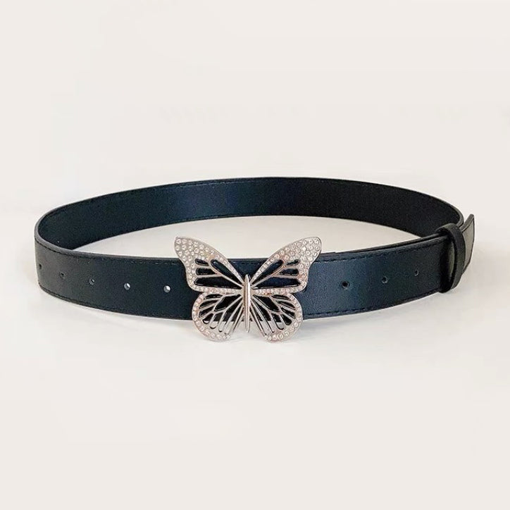 Women Fashion Butterfly Buckle Leather Belt Image 1