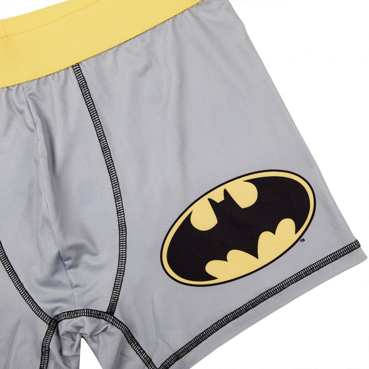 Batman Classic Logo Grey Colorway Mens Underwear Boxer Briefs Image 3