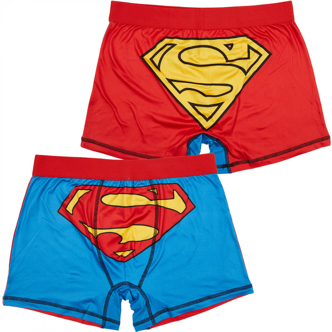 Superman Logo Character Armor Cosplay Mens Underwear Boxer Briefs Image 1