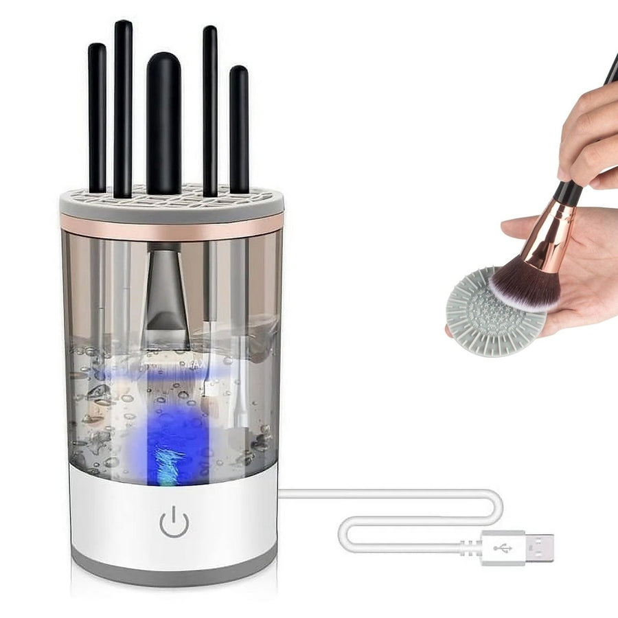 3 In 1 Makeup Brush Blender Cleaner Automatic Makeup Brush Cleaner Machine USB Powered Brush Drying Storage Suitable All Image 1