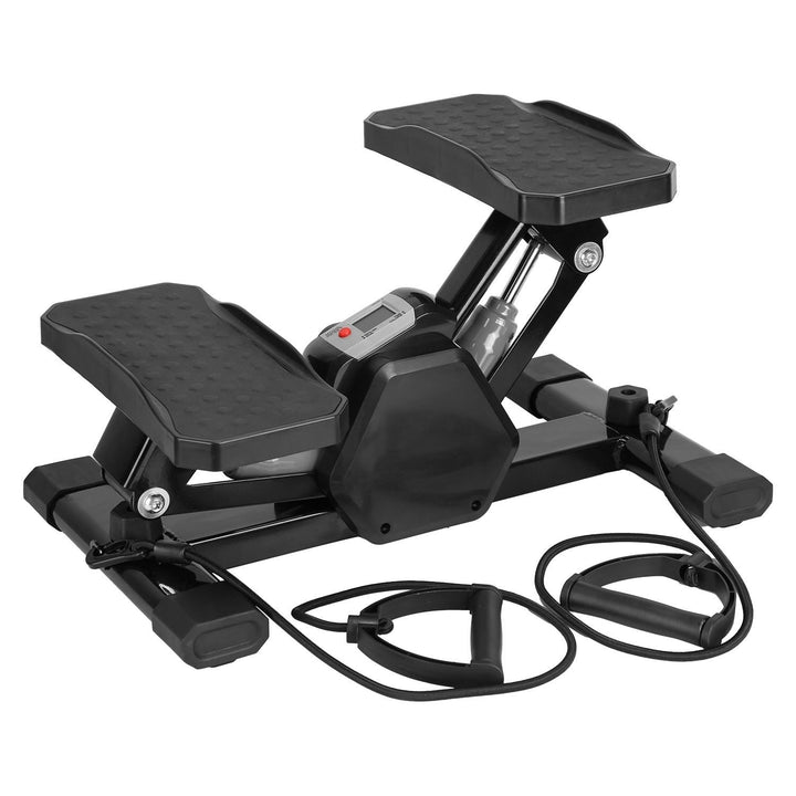 Mini Stepper Stair Stepper With Resistance Bands Quiet Workout Stepper with Digital Timer Max 330.7LBS Load for Home Image 3