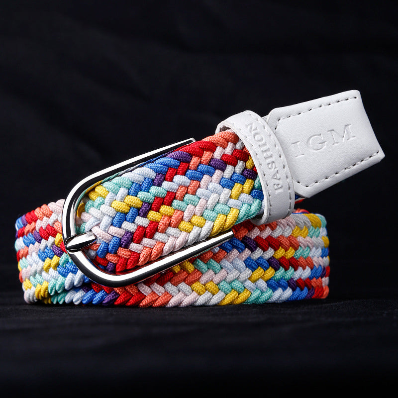 Fashion Casual Multicolor Crochet Waist Belt Image 1