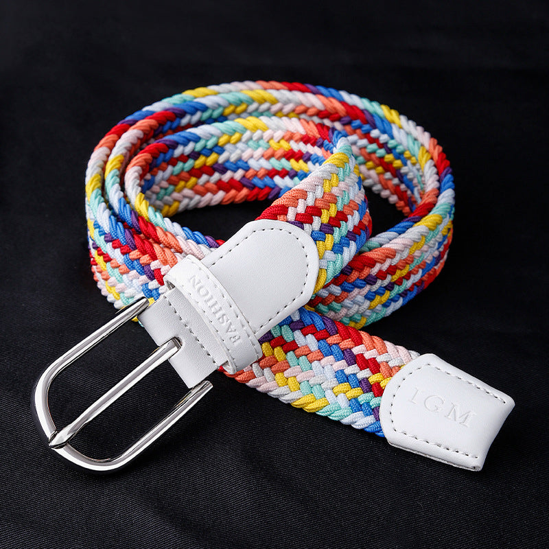 Fashion Casual Multicolor Crochet Waist Belt Image 2