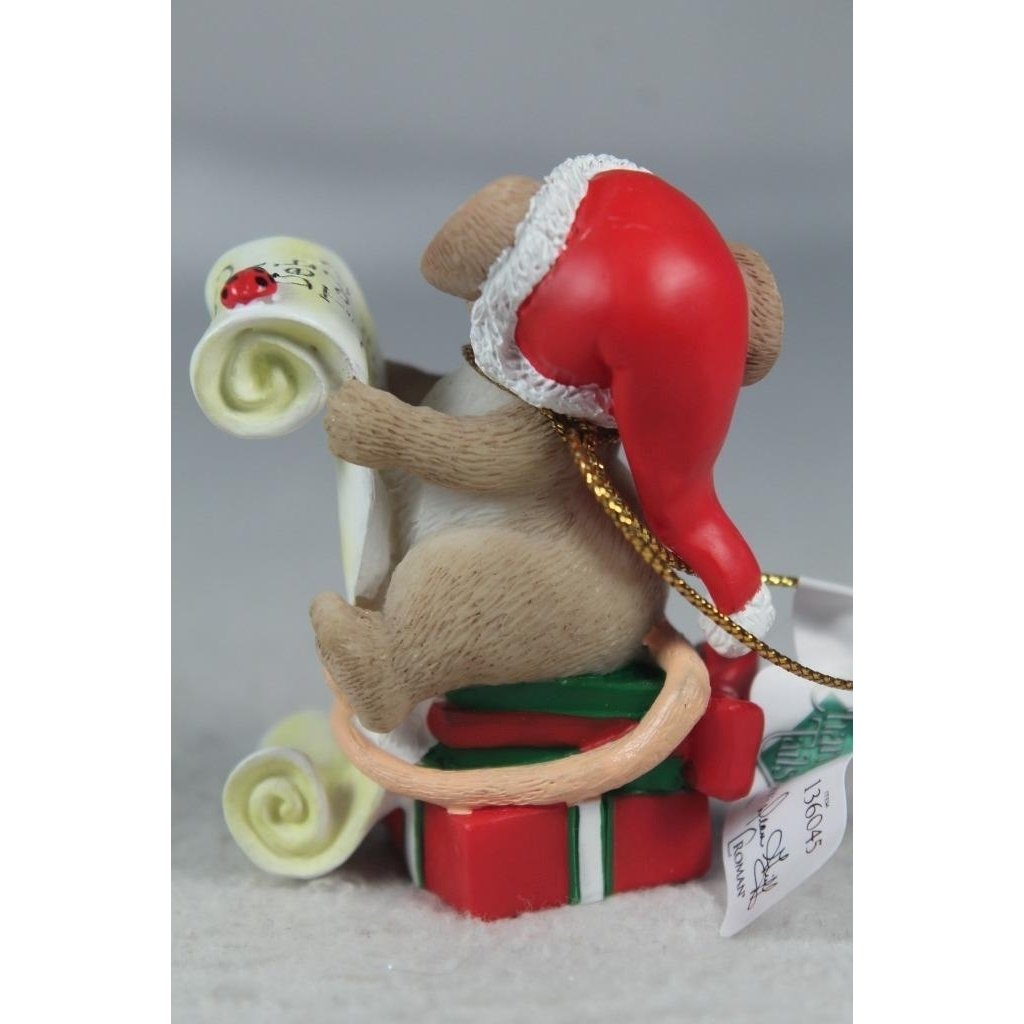 Charming Tails Youre At The Top Of My List 2023 Mouse Figurine 136045 NIB Image 3