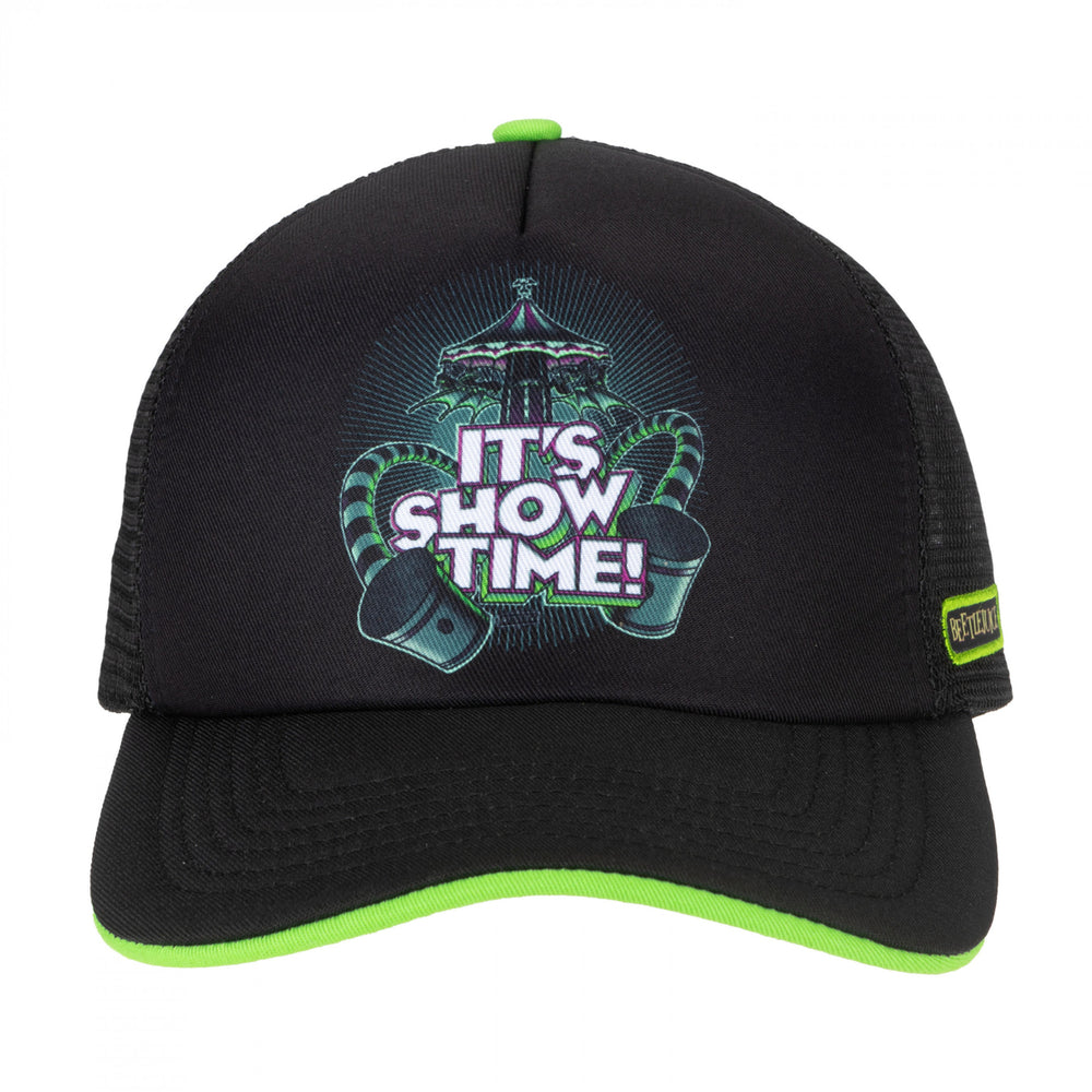 Beetlejuice Its Show Time Trucker Hat Image 2