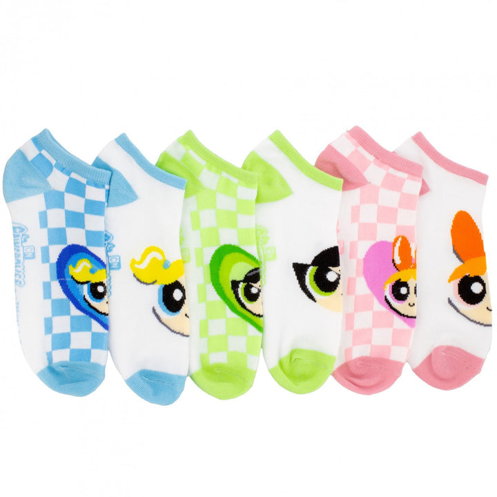 The Powerpuff Girls Checkered Womens Ankle Socks 6-Pair Pack Image 1