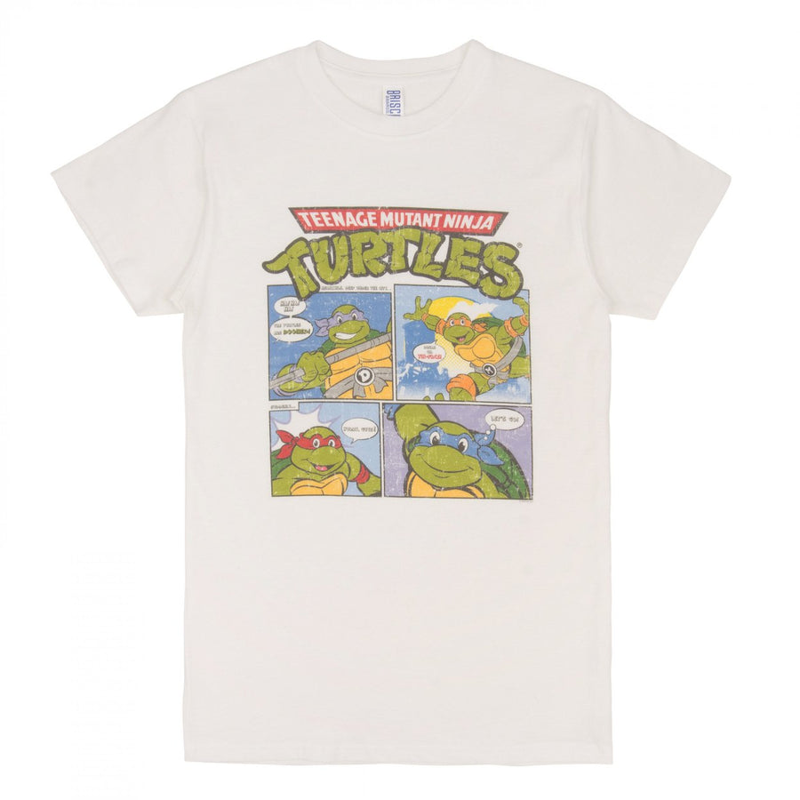 Teenage Mutant Ninja Turtles Classic Comic Strip Art T-Shirt Image 1