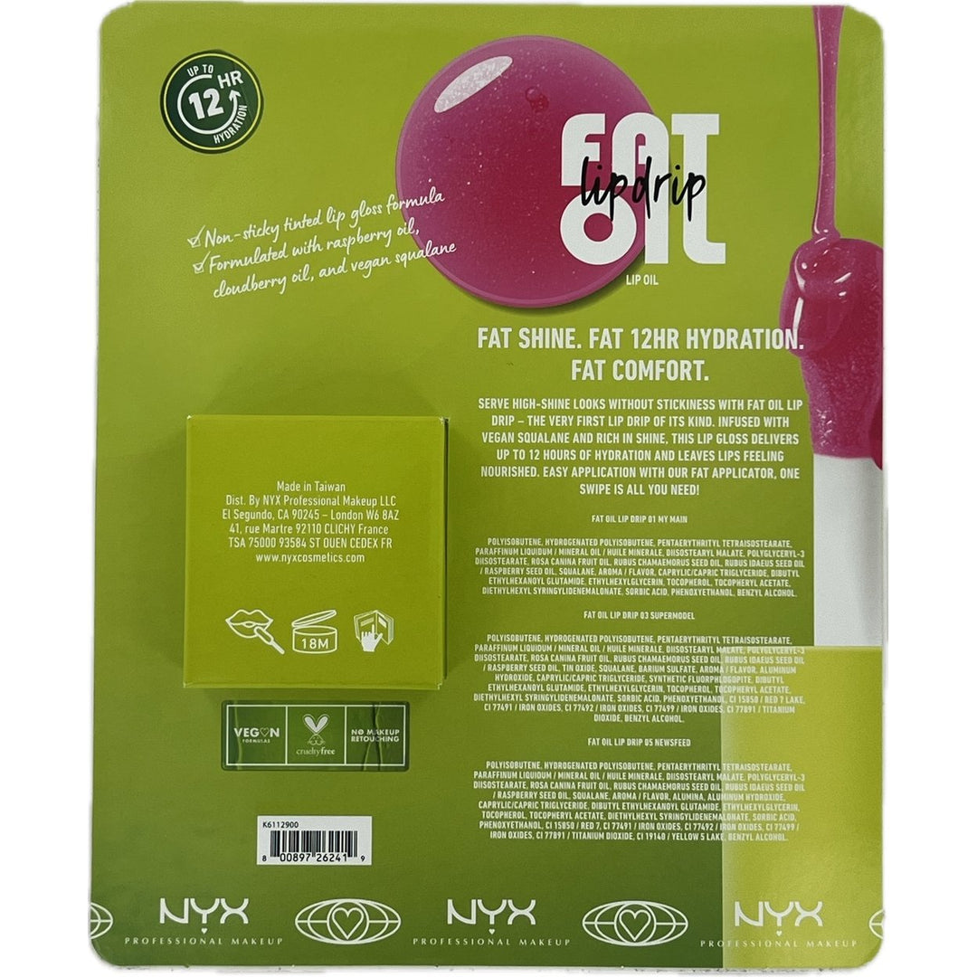 NYX Professional Fat Oil Lip Drip Trio Kit 0.16 Fluid Ounce (Pack of 3) Image 2