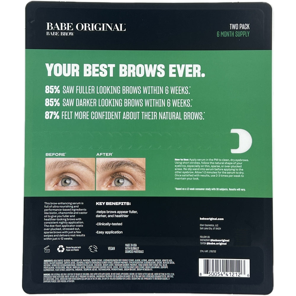 Babe Original Amplifying Brow Serum 3ml (Pack of 2) Image 2