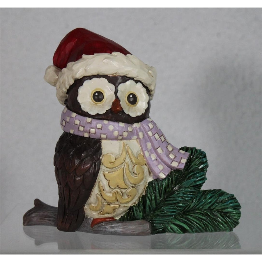 Jim Shore Owl Wearing Santa Hat Mini - 2024 Figurine - in Box - 6015462 Image 1