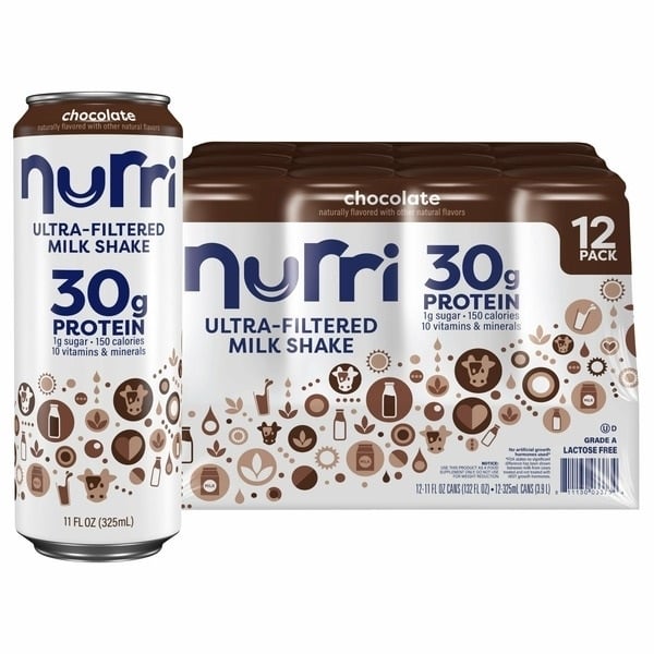 Nurri 30g Protein Shake Chocolate 11 Fluid Ounce (Pack of 12) Image 1