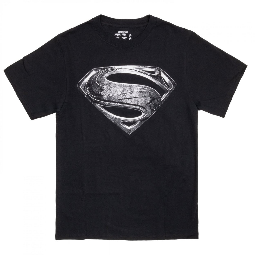 Superman Silver Movie Symbol T-Shirt Image 1