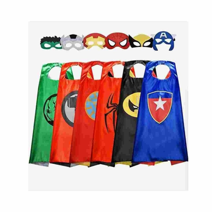 6-Pack Superhero Reversible Cape and Mask Set Image 1