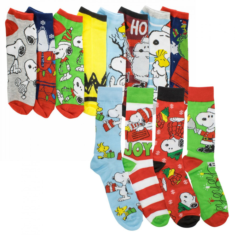 Peanuts Christmas Snoopy Mens Socks 12 Days of Giving Gift Box Image 1