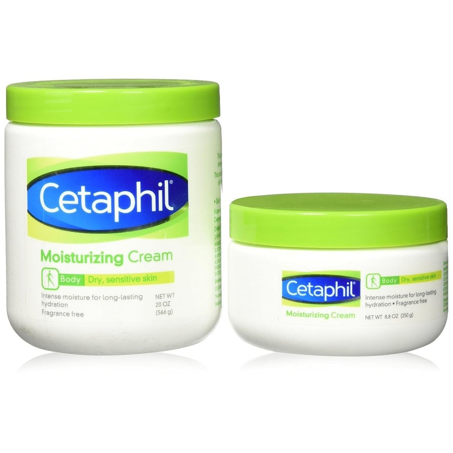 Cetaphil Moisturizing Cream - 2 Pack - 28.8 Oz Total - 20 Oz Jar and 8.8 Oz Jar Image 1