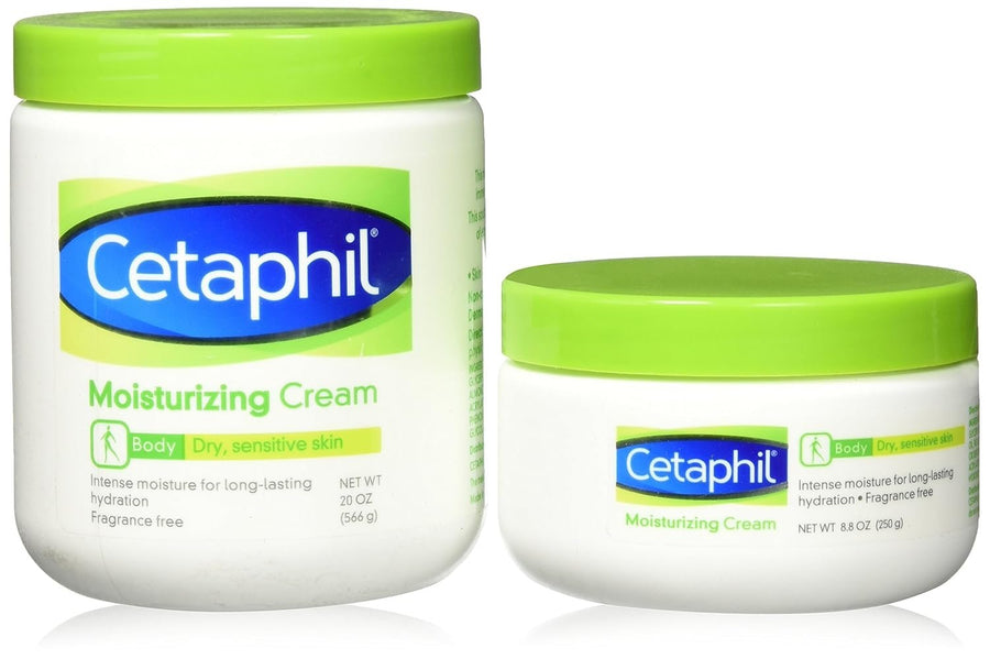 Cetaphil Moisturizing Cream - 2 Pack - 28.8 Oz Total - 20 Oz Jar and 8.8 Oz Jar Image 1