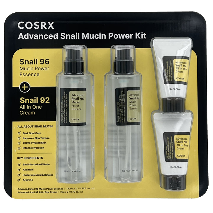 COSRX Advanced Snail Mucin Power Kit Power Essence and All in One Cream (4 Pack) Image 1