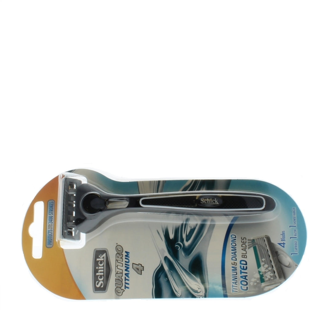 Schick Quattro Titanium 1 Razor 1 Cartridge 1 Shower Hanger Image 3