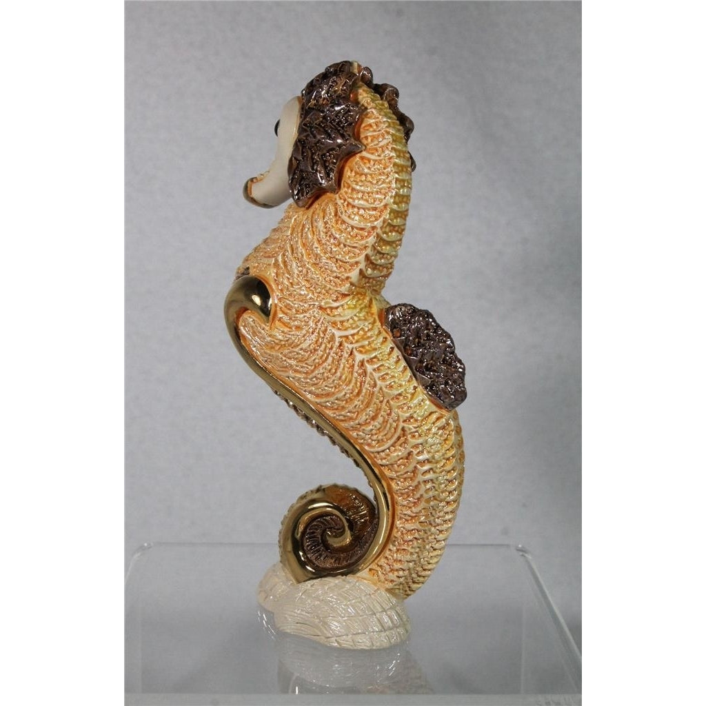 DeRosa Rinconada Family Figurine Orange Sea Horse - F247O - In Box Image 3