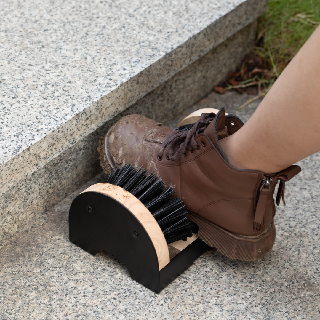 Gardenised Shoe Cleaner and Boot Scraper Portable or Floor-Mounted Scrubbing Brush for Indoor and Outdoor Use All Image 3