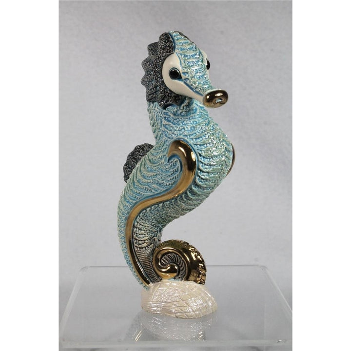 DeRosa Rinconada Family Figurine Turquoise Sea Horse - F247T - In Box Image 1