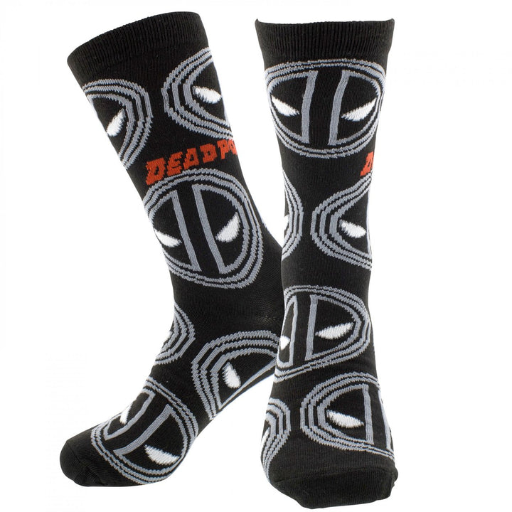 Deadpool Monochrome Logo Socks Image 1