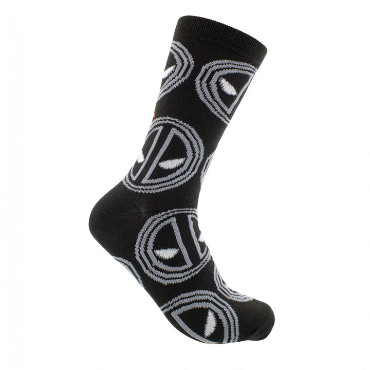 Deadpool Monochrome Logo Socks Image 4