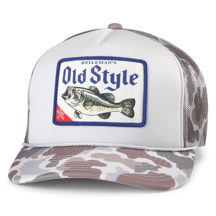 Heilemans Old Style Bass Trophy Camo Trucker Hat Image 1