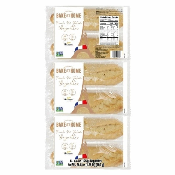 Menissez Stone Oven Half Baguette 4.4 Ounce (Pack of 6) Image 1