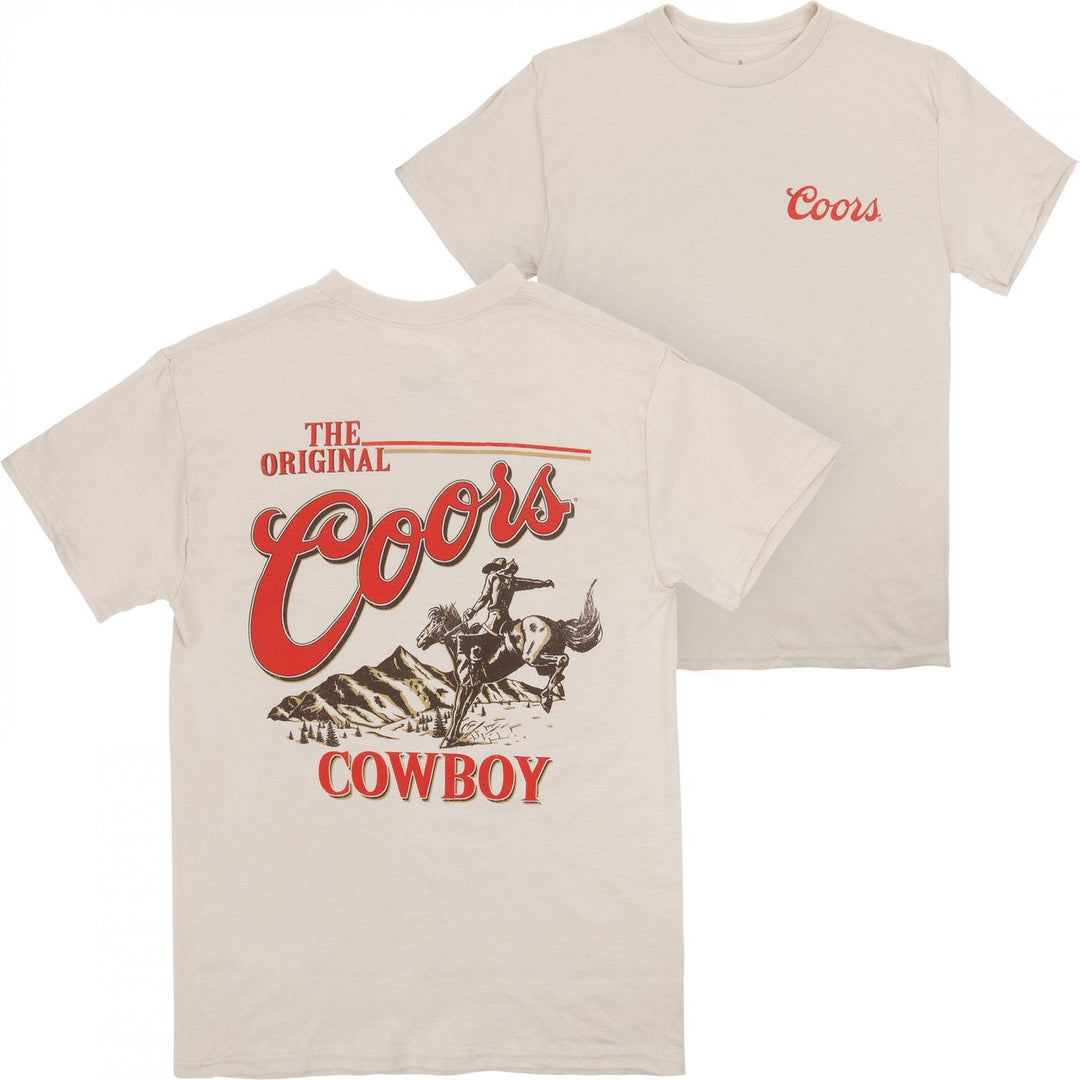 Coors The Original Cowboy Front and Back Print T-Shirt Image 1