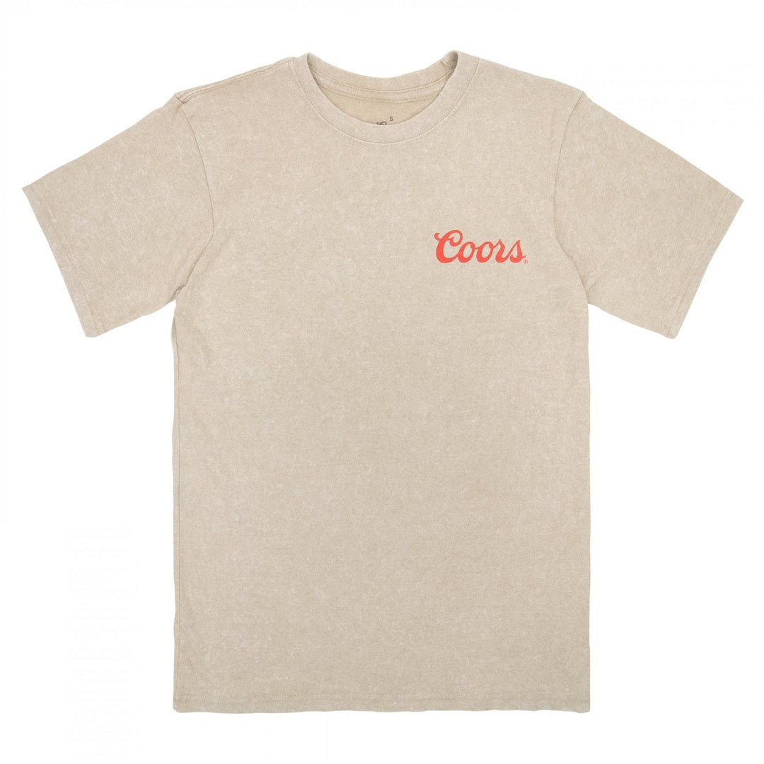 Coors The Original Cowboy Mineral Wash Front and Back Print T-Shirt Image 3