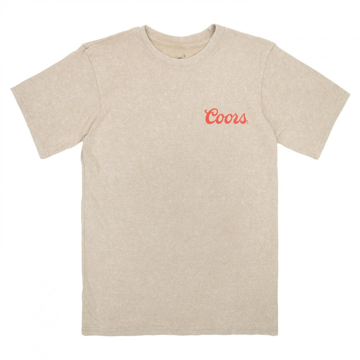 Coors The Original Cowboy Mineral Wash Front and Back Print T-Shirt Image 3