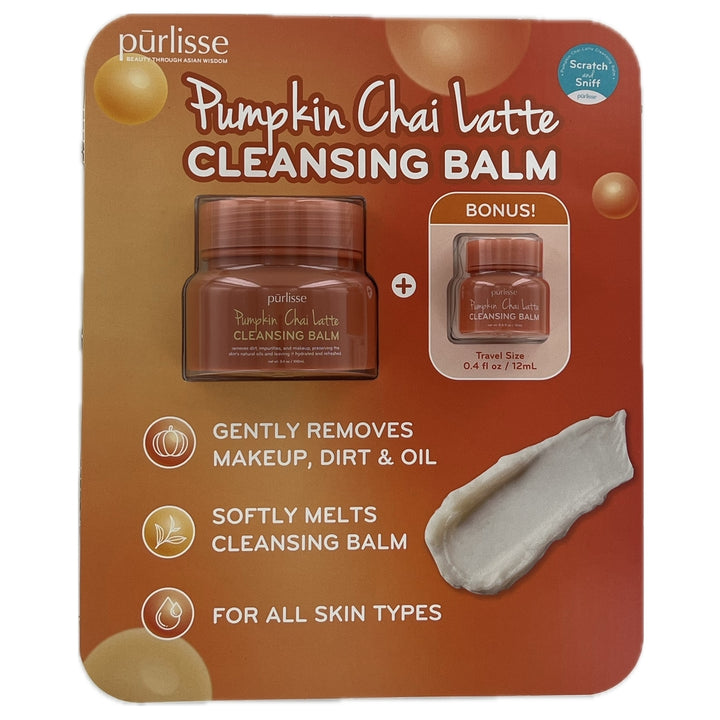 Purlisse Pumpkin Chai Latte Cleansing Balm 3.4 Ounce + Bonus Travel Size Image 1