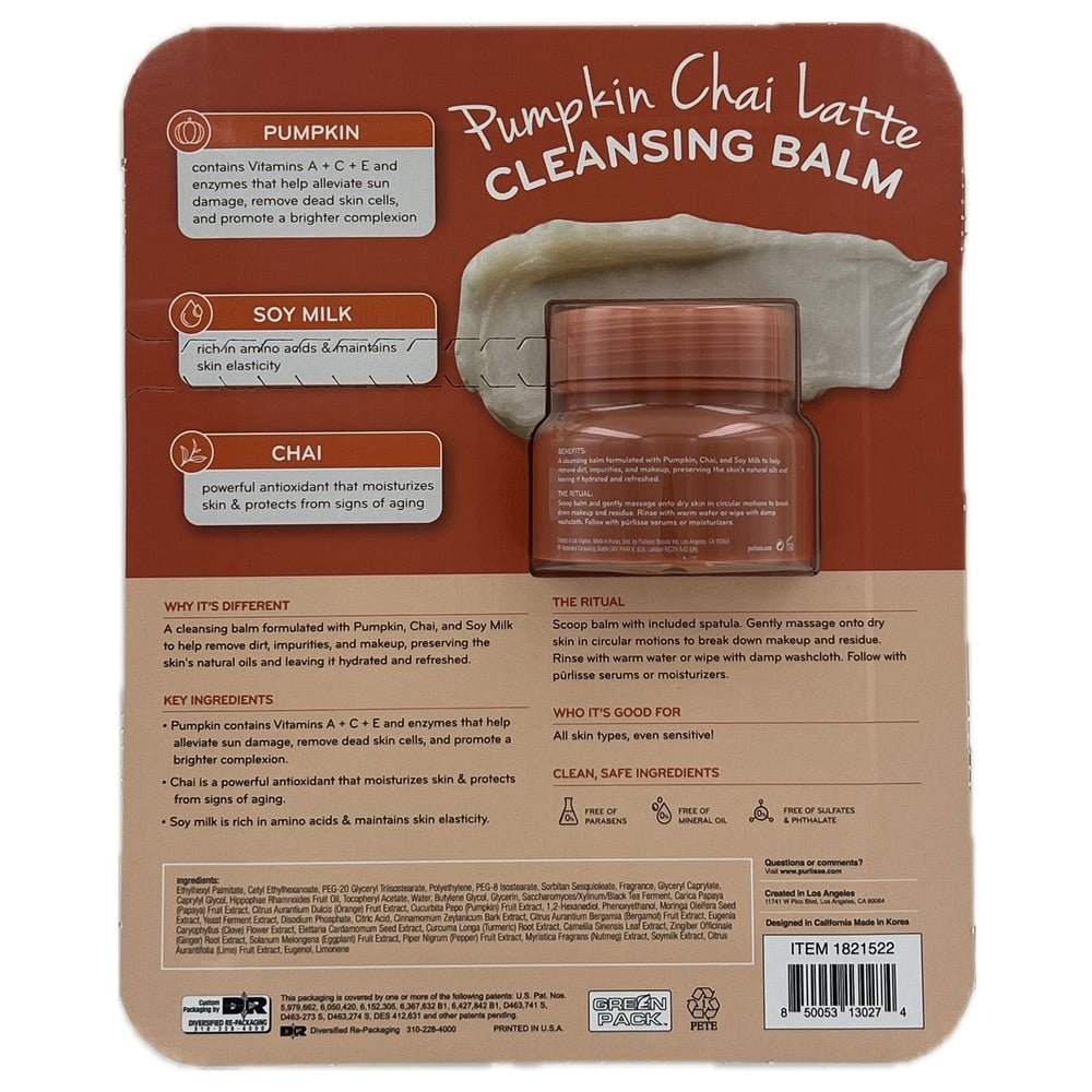 Purlisse Pumpkin Chai Latte Cleansing Balm 3.4 Ounce + Bonus Travel Size Image 2