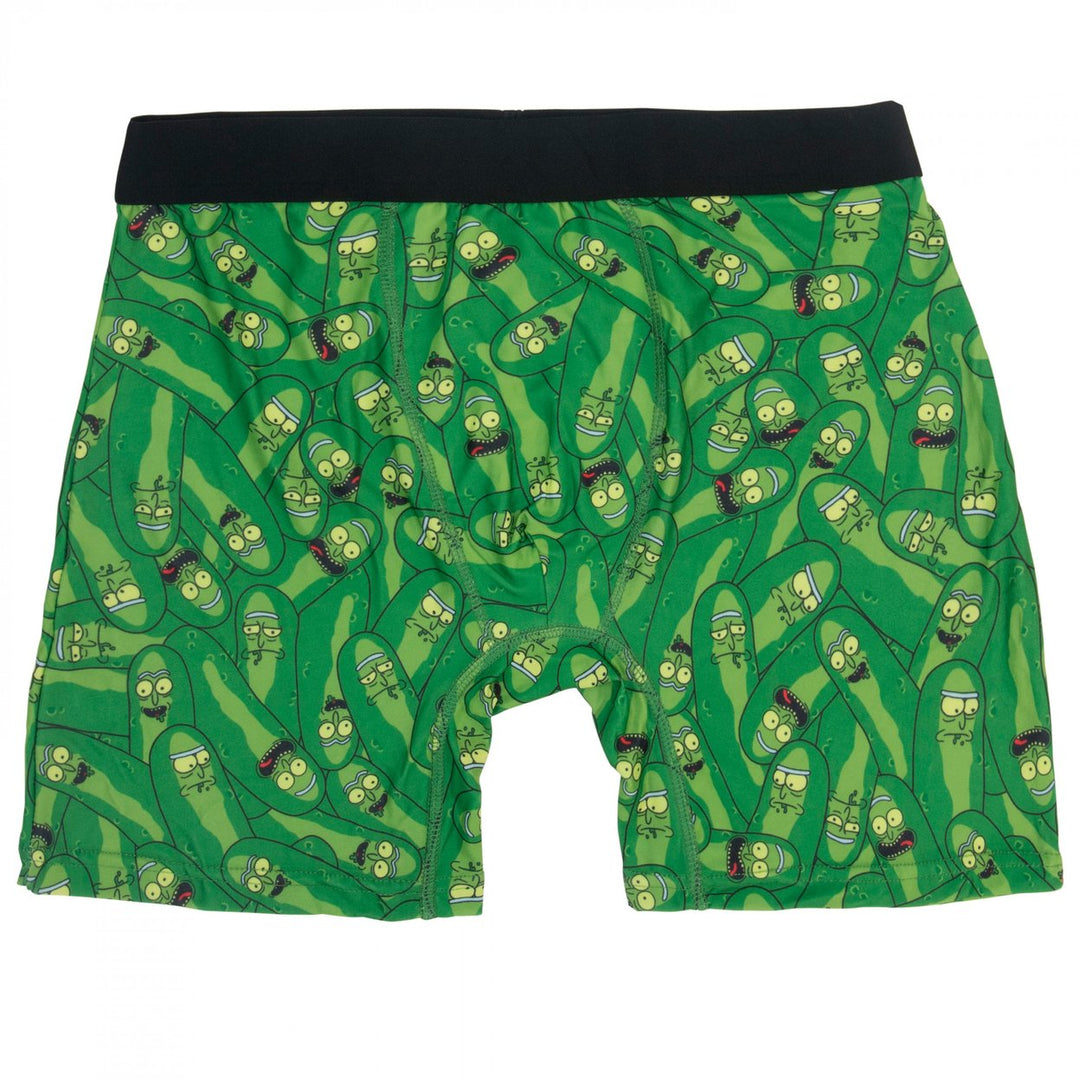 Rick and Morty Pickle Rick Collage Mens Boxer Briefs in Pickle Jar Image 2