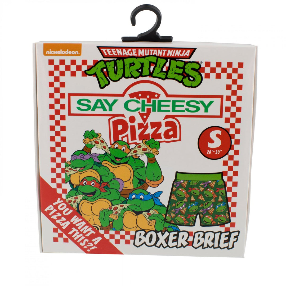 Teenage Mutant Ninja Turtles Mens Boxer Briefs in Pizza Box Image 3