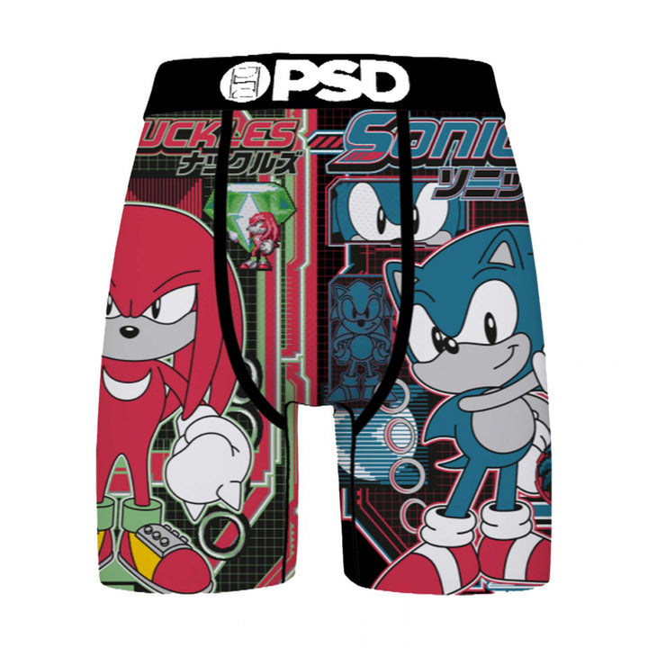 Sonic vs Knuckles Retro PSD Boxer Briefs Image 1