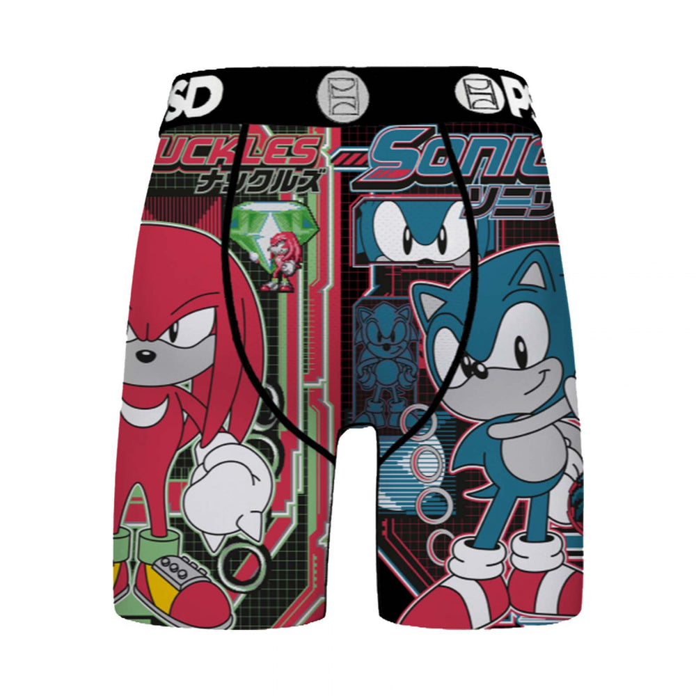 Sonic vs Knuckles Retro PSD Boxer Briefs Image 2