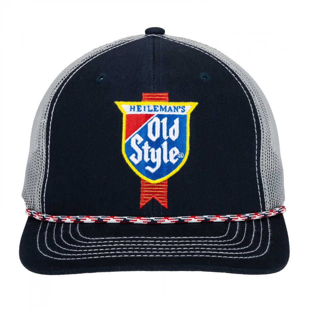 G. Heilemans Old Style White and Blue Logo Patch Rope Hat Image 2