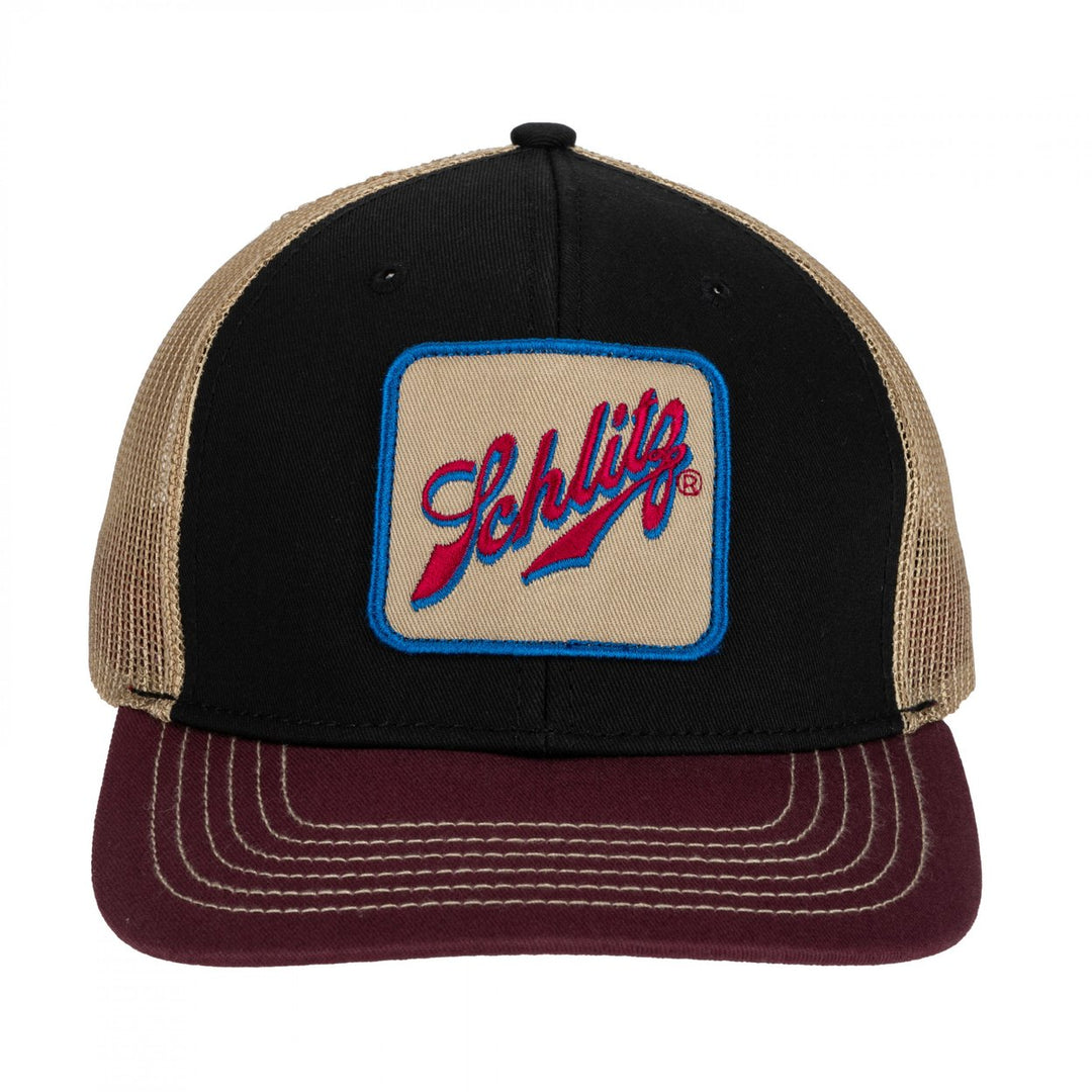 Schlitz Patch Retro Tri-Tone Cotton Twill Hat Image 2