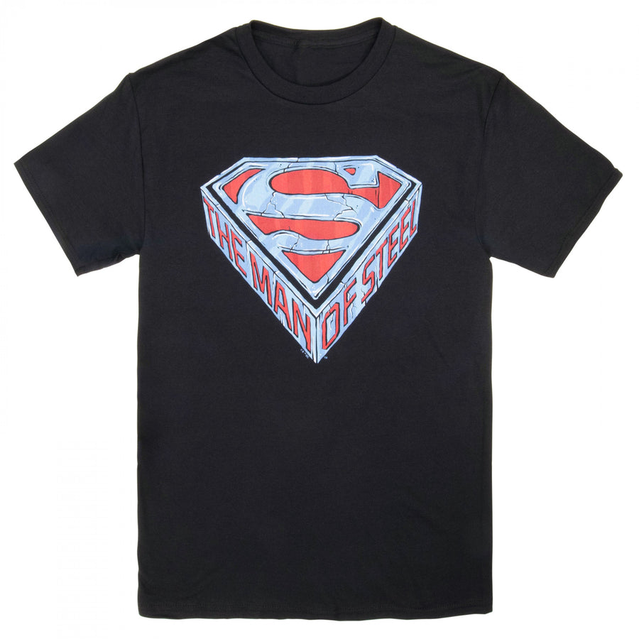 Superman Man of Steel Logo T-Shirt Image 1