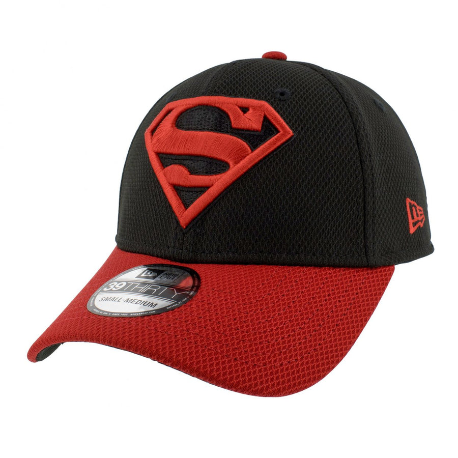 Superboy Symbol Red and Black 39Thirty Fitted Hat Image 1