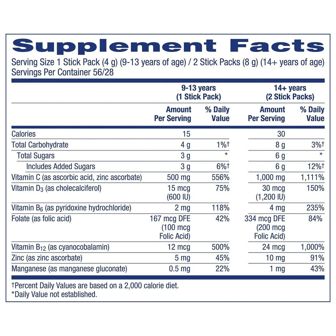 Emergen-C Immune + Crystals Blackberry Lemon 56 Count Image 2