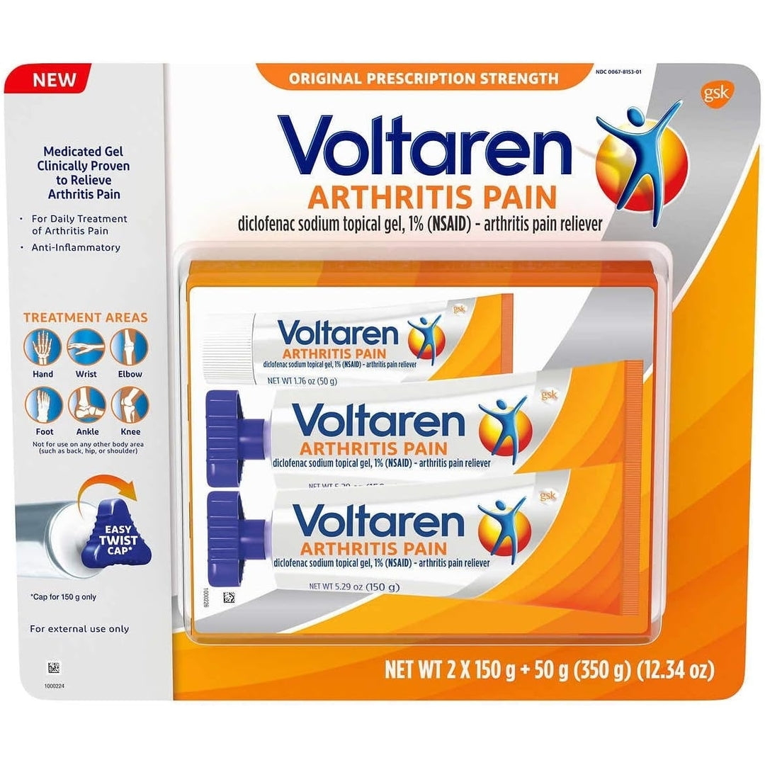 Voltaren Topical Arthritis Pain Relief Gel 5.3 Ounce (Pack of 2) + 1.7 Ounce Image 1