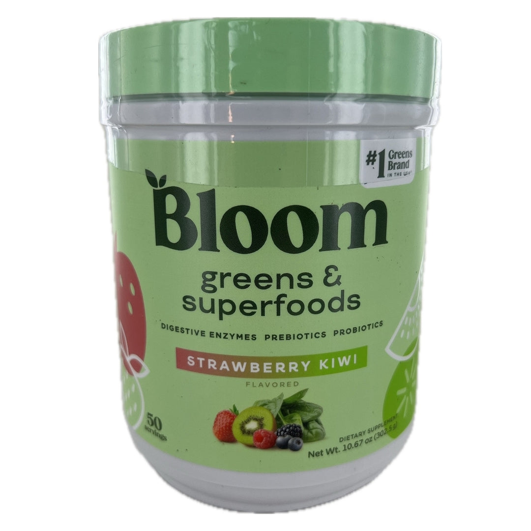 Bloom Nutrition Greens and Superfoods Strawberry Kiwi 10.67 Ounce (50 Servings) Image 4