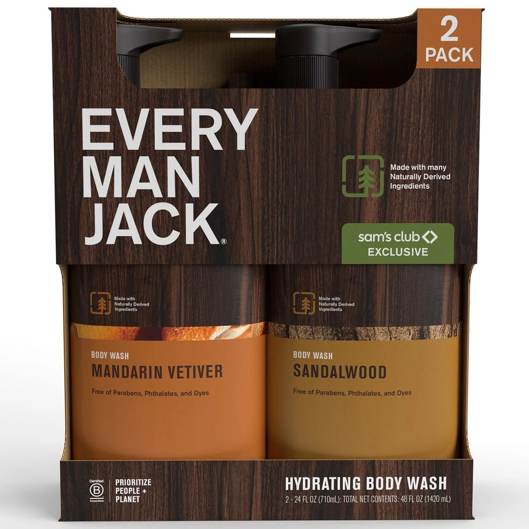 Every Man Jack Body Wash 24 Fluid Ounce (Pack of 2) Image 1