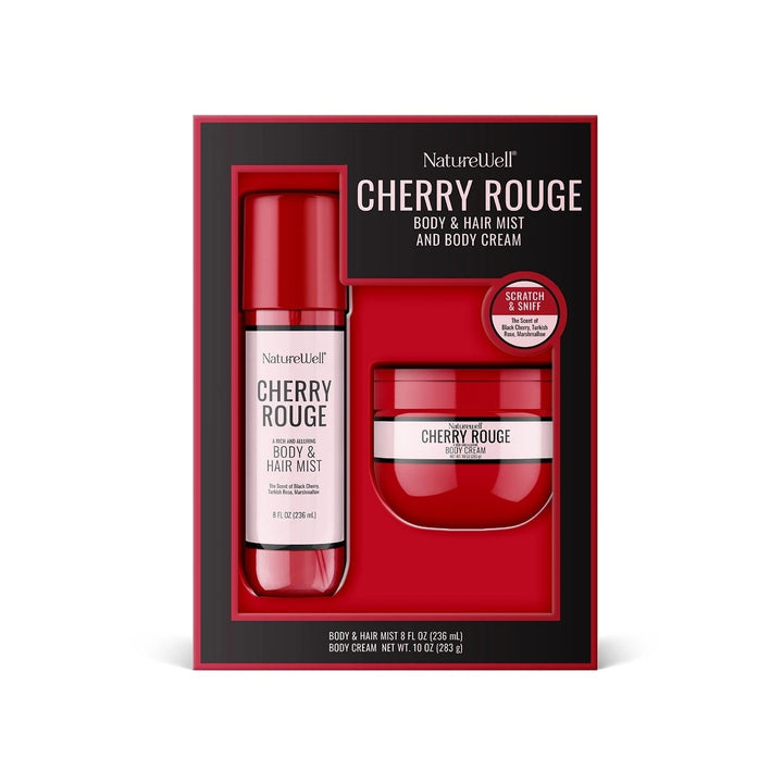 NatureWell Cherry Rouge Body Mist and Cream Duo 18 Ounce Image 1