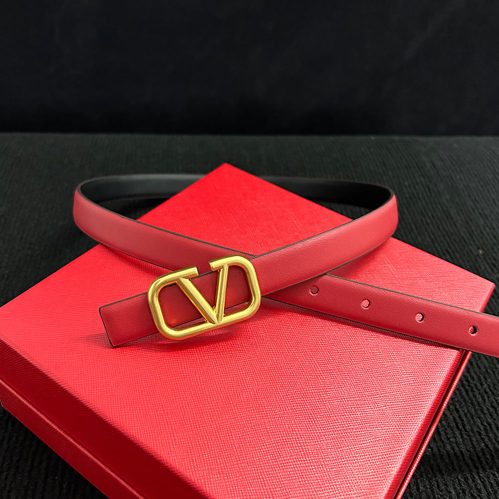 Fashion Women Letter Smooth Buckle Leather Belt Width 2.0cm Image 1