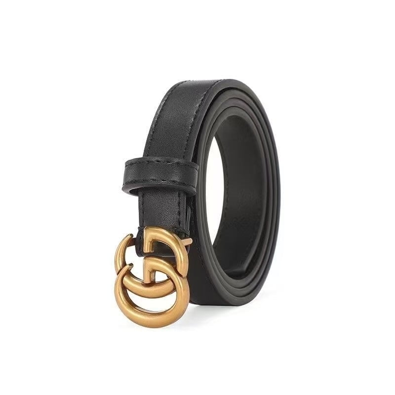 Fashion Women Letter Smooth Buckle Leather Belt Width 2.0-4.0cm Image 2